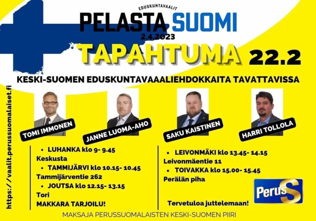 Ehdokkaita Toivakassa 22.2.2023 Klo 15 - 15.45 - Toivakan ...